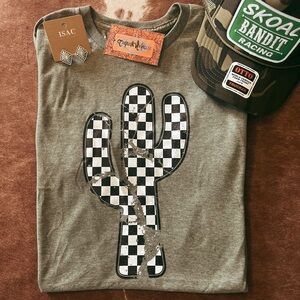Checkered Cactus Graphic Tee